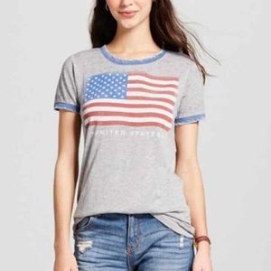 American Flag t-shirt Memorial Day July 4th holiday shift